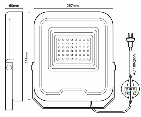 Proiector LED PROFI LED/100W/180-265V 5000K IP65