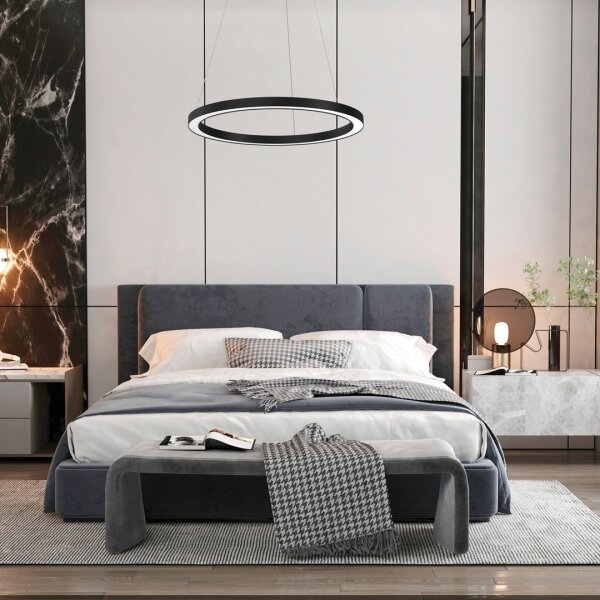 Lustră LED pe cablu GALAXIA LED/26W/230V neagră