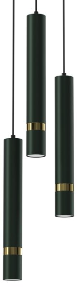 Lustră pe cablu Brilagi POKER 3xGU10/25W/230V verde