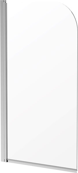 Deante Jasmin, paravan de baie pivotant cu 1 aripă 80x140 cm, sticlă transparentă de 5 mm, profil cromat, KTJ_076P