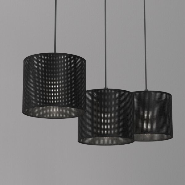 Lustră pe cablu LOFT SHADE 3xE27/60W/230V neagră