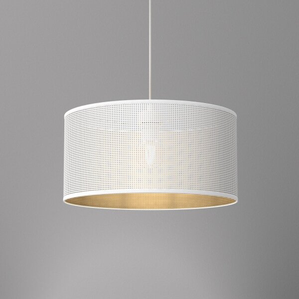 Lustră pe cablu LOFT SHADE 1xE27/60W/230V d. 40 cm albă/aurie
