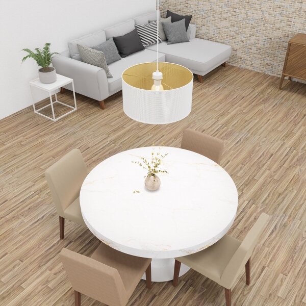 Lustră pe cablu LOFT SHADE 1xE27/60W/230V d. 40 cm albă/aurie