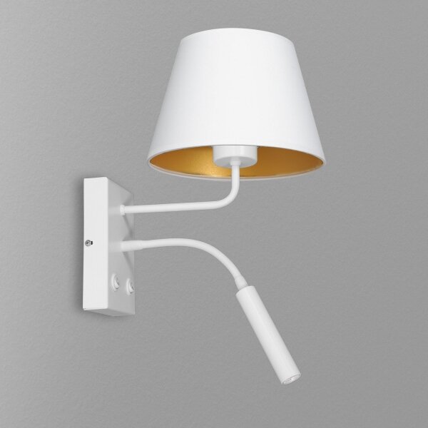 Lampă de perete ARDEN 1xE27/60W+1xG9/8W/230V alb/auriu