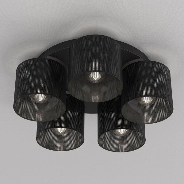 Lustră aplicată LOFT SHADE 5xE27/60W/230V neagră