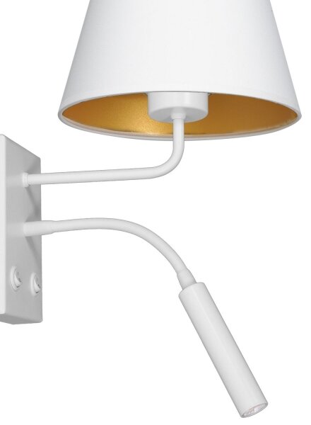 Lampă de perete ARDEN 1xE27/60W+1xG9/8W/230V alb/auriu