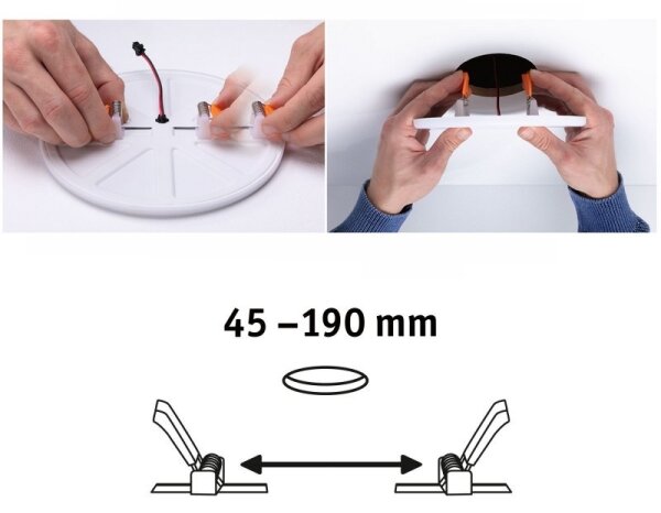 Paulmann 92392 - LED/17,5W IP44 Lampă încastrată baie VARIFIT 230V