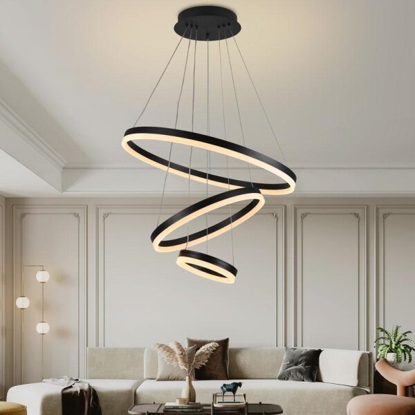 Lustră LED dimabilă pe cablu LED/85W/230V 3000-6500K + telecomandă