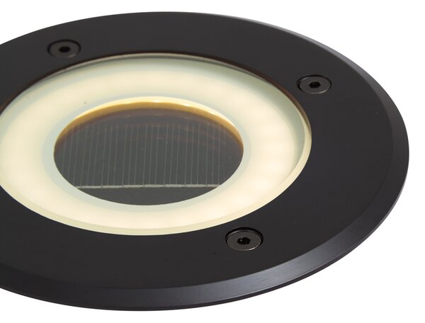 Set de 4 spoturi de sol moderne negre, inclusiv LED reîncărcabil cu solar IP65 - Solyx