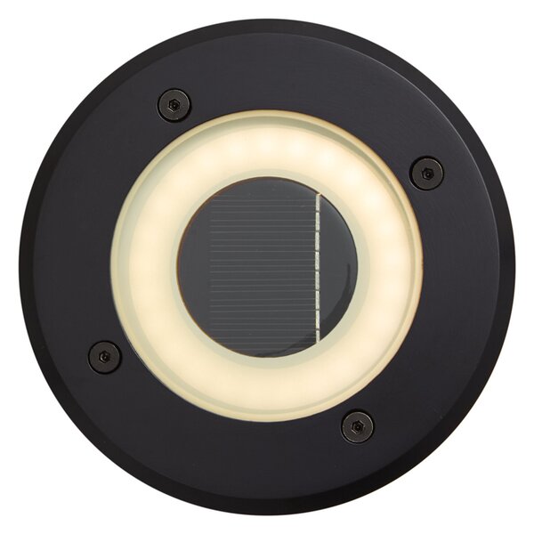 Set de 4 spoturi de sol moderne negre, inclusiv LED reîncărcabil cu solar IP65 - Solyx