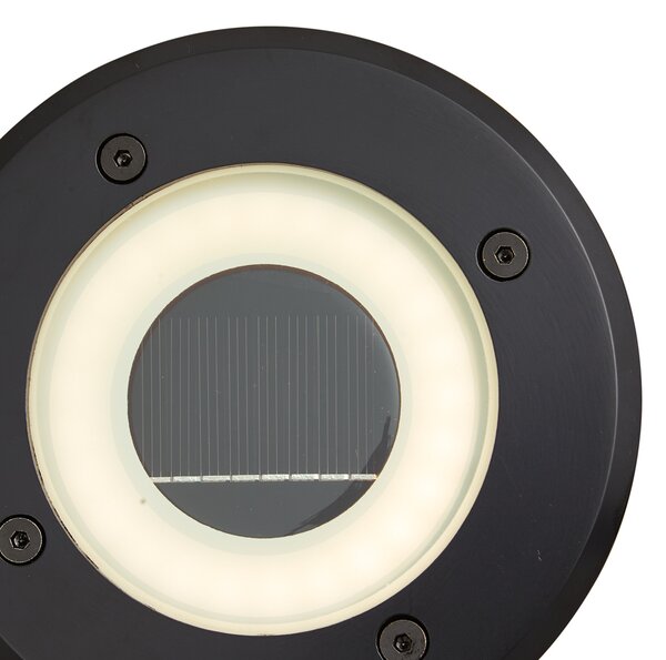 Set de 4 spoturi de sol moderne negre, inclusiv LED reîncărcabil cu solar IP65 - Solyx