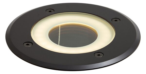 Set de 4 spoturi de sol moderne negre, inclusiv LED reîncărcabil cu solar IP65 - Solyx