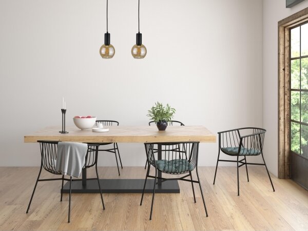 Lustră pe cablu JANTAR WOOD 2xE27/60W/230V