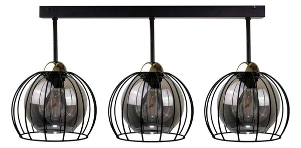 Lustră aplicată SOLO BLACK 3xE27/60W/230V neagră/aurie