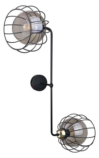 Aplică SOLO BLACK 2xE27/60W/230V neagră/aurie