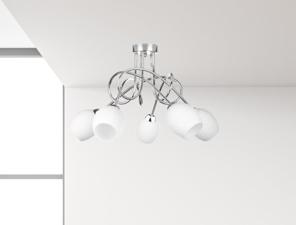 Lustră aplicată TWIST WHITE 5xE14/40W/230V