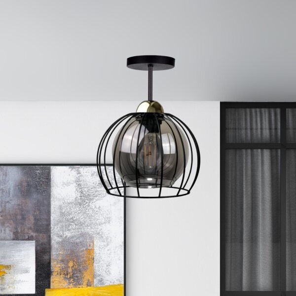 Lustră aplicată SOLO BLACK 1xE27/60W/230V neagră/aurie