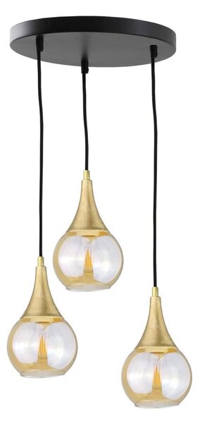 Lustră pe cablu LACRIMA HONEY 3xE27/60W/230V d. 30 cm