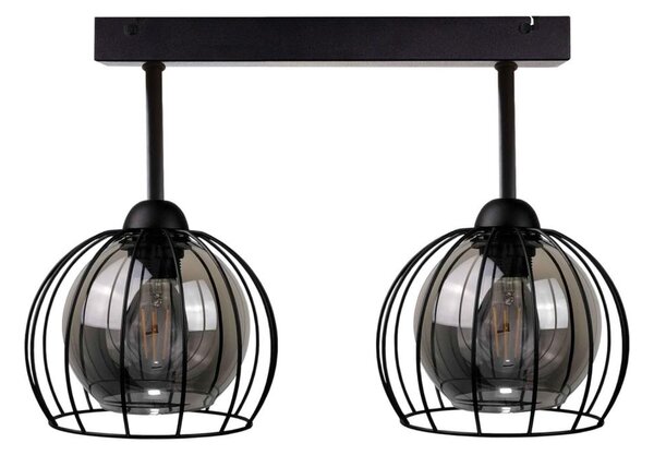 Lustră aplicată SOLO BLACK 2xE27/60W/230V