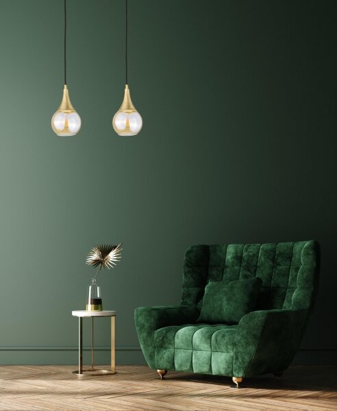 Lustră pe cablu LACRIMA HONEY 2xE27/60W/230V