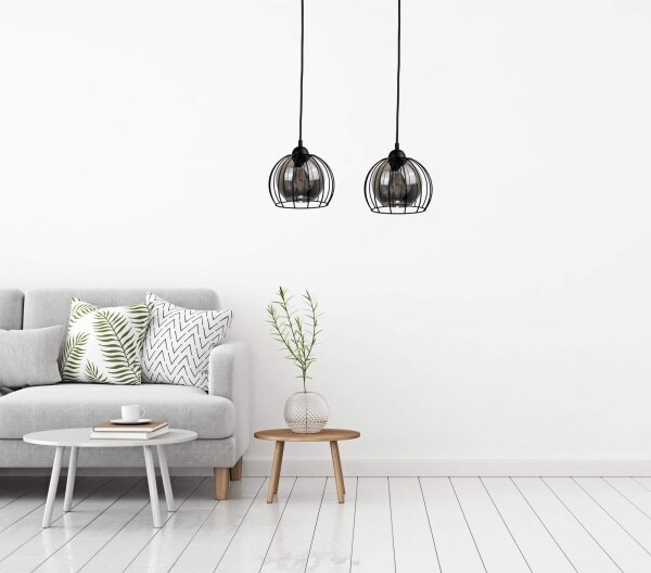 Lustră pe cablu SOLO BLACK 2xE27/60W/230V