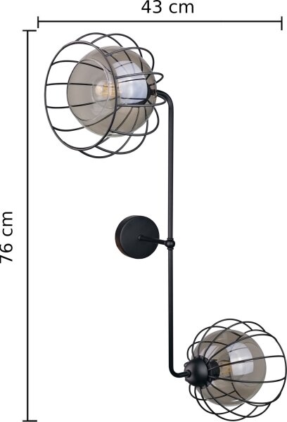 Aplică SOLO BLACK 2xE27/60W/230V