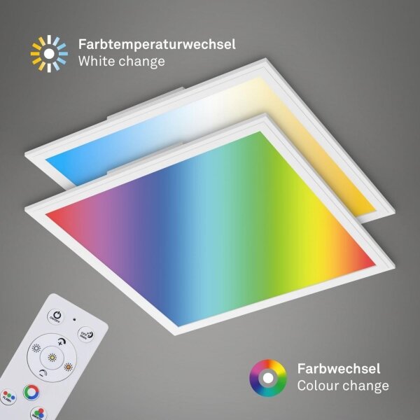 Panou LED RGB aplicat dimabil Briloner 7152-016 COLOUR LED/24W/230V 3000-6500K + telecomandă