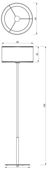 Lampadar RATTAN 1xE27/60W/230V ratan