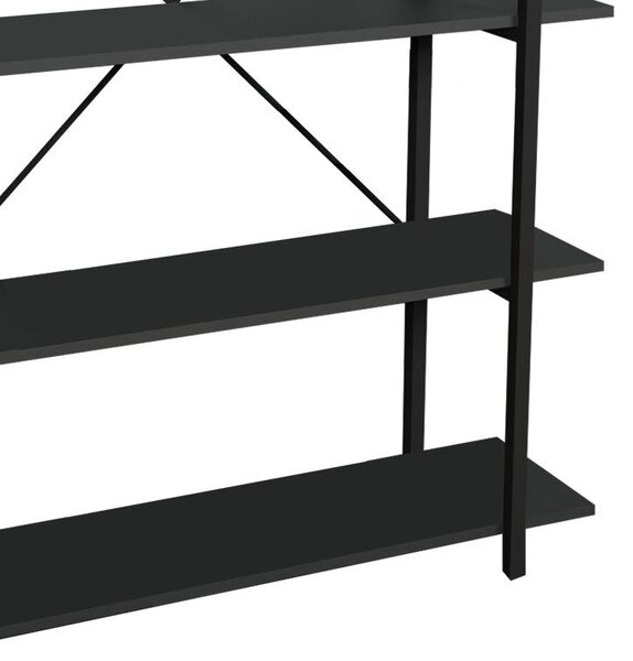 Biblioteca Reson, Antracit - Stejar, 120x34x180 cm