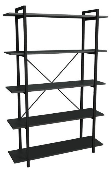 Biblioteca Reson, Antracit - Stejar, 120x34x180 cm