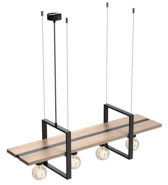 Lustră pe cablu SHELF 4xE27/60W/230V