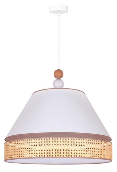 Duolla - Lustră pe cablu AVIGNON 1xE27/15W/230V d. 60 cm albă/ratan