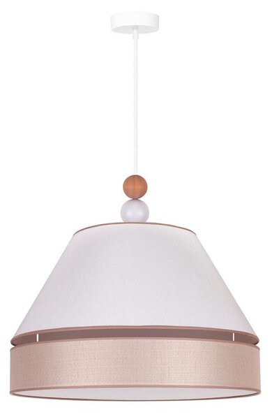 Duolla - Lustră pe cablu AVIGNON 1xE27/15W/230V d. 50 cm albă/bej