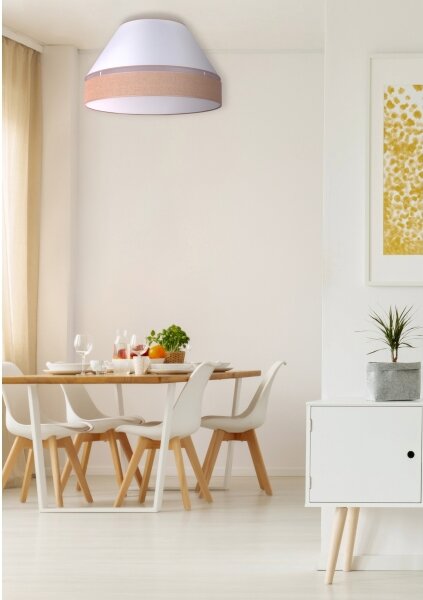 Duolla - Plafonieră AVIGNON 3xE27/15W/230V d. 60 cm albă/maro