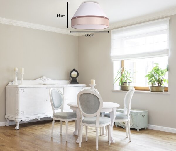 Duolla - Plafonieră AVIGNON 3xE27/15W/230V d. 60 cm albă/bej