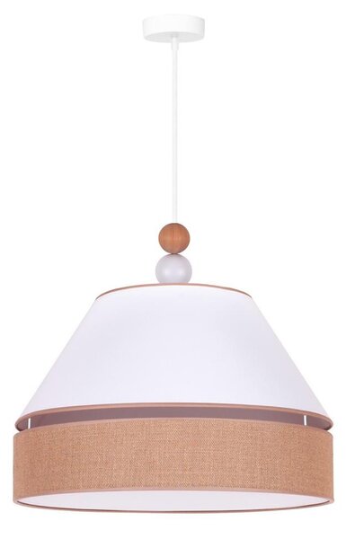Duolla - Lustră pe cablu AVIGNON 1xE27/15W/230V d. 60 cm albă/maro