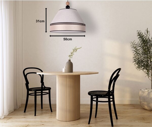 Duolla - Lustră pe cablu AVIGNON 1xE27/15W/230V d. 50 cm bej