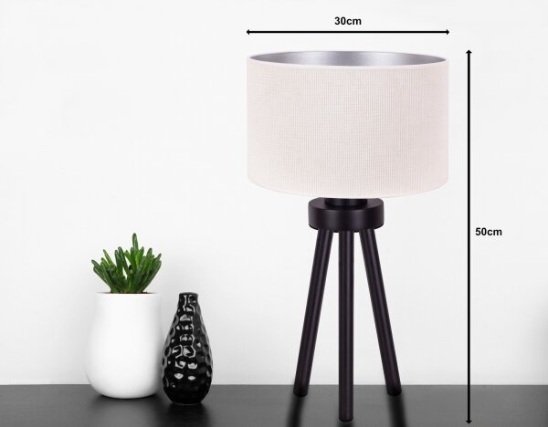 Lampă de masă Duolla LYON 1xE27/15W/230V d. 30 cm crem