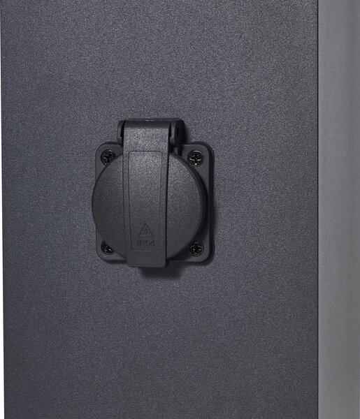 Lampă modernă de exterior neagră 80cm cu priză IP44 - Charlois