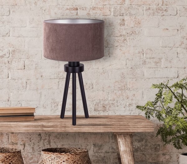 Lampă de masă Duolla LYON 1xE27/15W/230V d. 30 cm maro