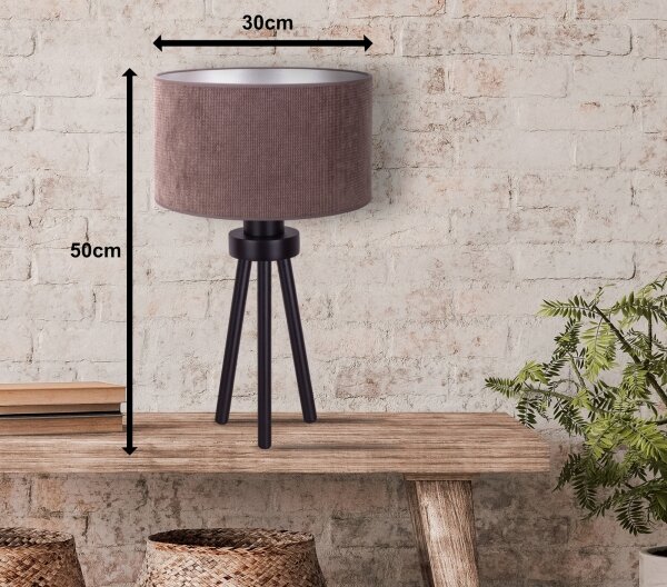 Lampă de masă Duolla LYON 1xE27/15W/230V d. 30 cm maro