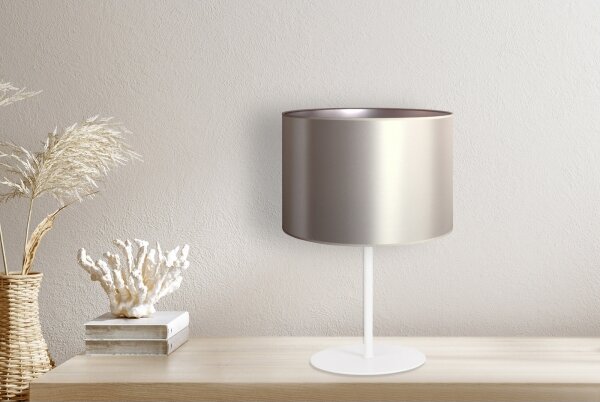 Lampă de masă Duolla CANNES 1xE14/15W/230V d. 20 cm argintiu/alb