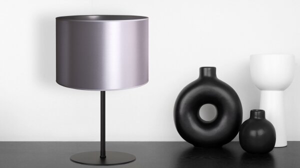 Lampă de masă Duolla CANNES 1xE14/15W/230V d. 20 cm argintiu/negru