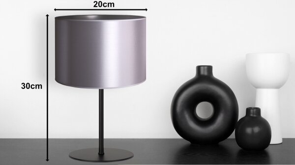 Lampă de masă Duolla CANNES 1xE14/15W/230V d. 20 cm argintiu/negru
