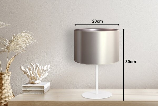 Lampă de masă Duolla CANNES 1xE14/15W/230V d. 20 cm argintiu/alb