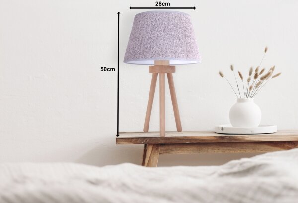 Lampă de masă Duolla BOUCLE 1xE27/15W/230V d. 28 cm gri/lemn