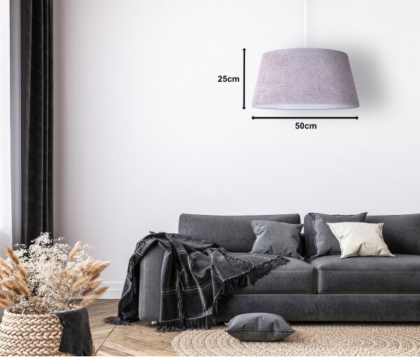 Duolla - Lustră pe cablu BOUCLE 1xE27/15W/230V d. 50 cm gri
