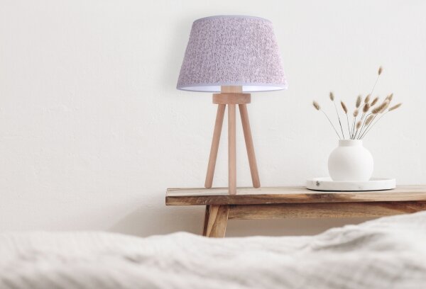 Lampă de masă Duolla BOUCLE 1xE27/15W/230V d. 28 cm gri/lemn