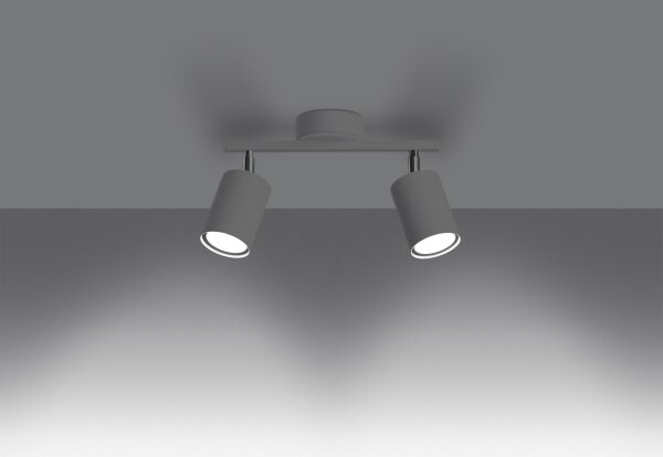 Spot de perete LEMMI 2xGU10/40W/230V alb Sollux SL.1124