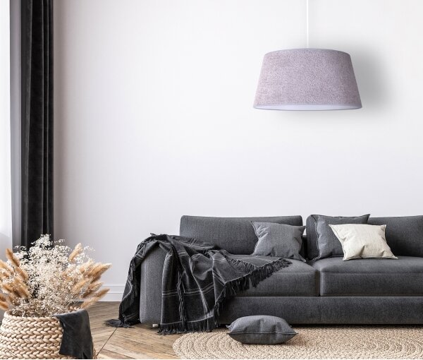 Duolla - Lustră pe cablu BOUCLE 1xE27/15W/230V d. 50 cm gri